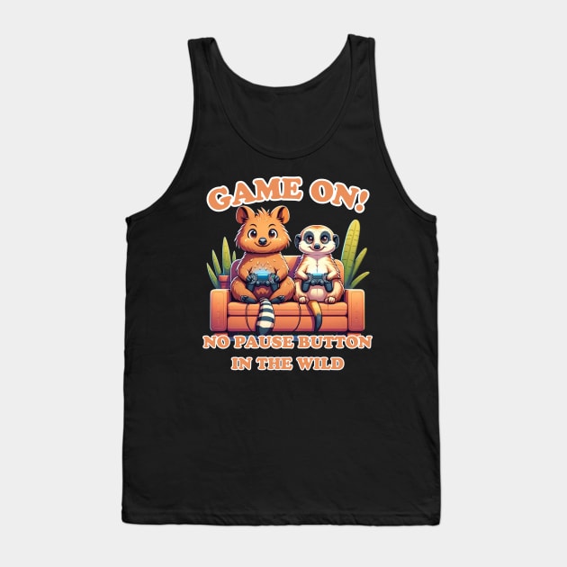 Wild Gaming Duo: Unstoppable Adventure Tank Top by vk09design